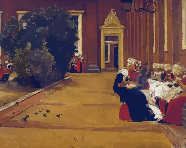 Orphan Girls In Amsterdam By Max Liebermann Painting By Numberss.png