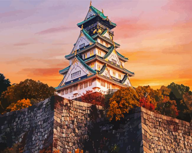 Osaka Castle Painting By Numberss.png