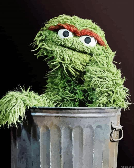 Oscar The Grouch Paint By Numbers