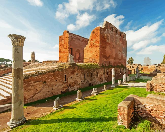 Ostia Antica Ruins Painting By Numberss.png