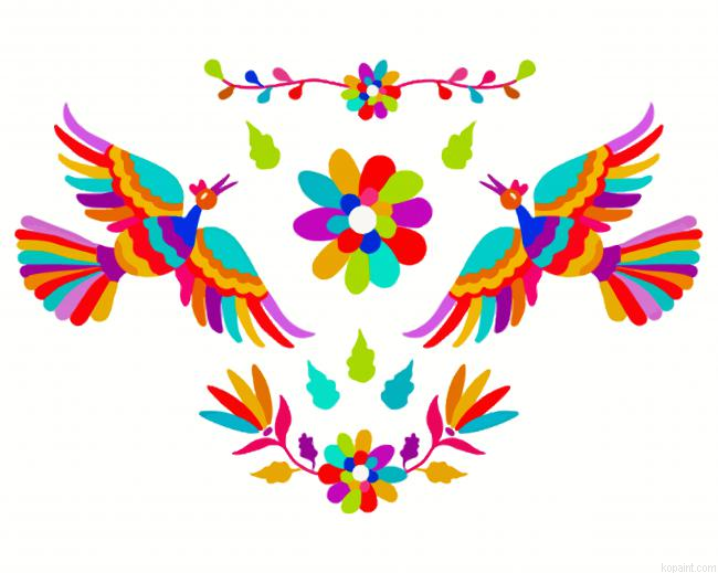 Otomi Colorufl Birds Paint By Numbers.png