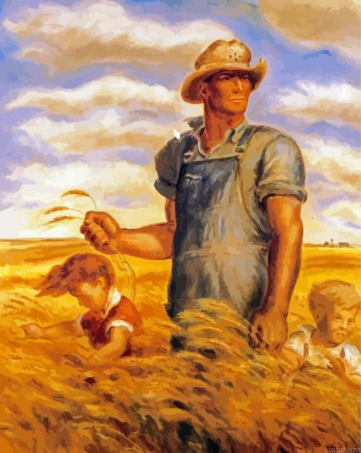 Our Good Earth John Steuart Curry Paint By Numbers