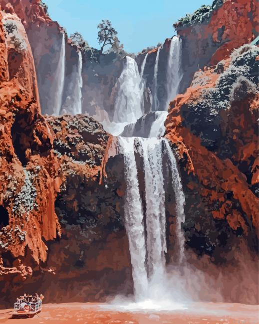 Ouzoud Winter Waterfall Painting By Numberss.png