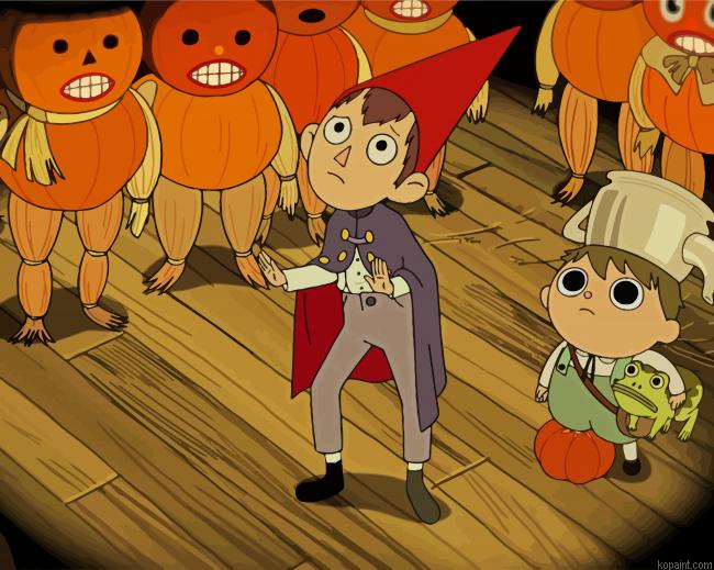 Over The Garden Wall Characters Cartoon Painting By Numberss.png
