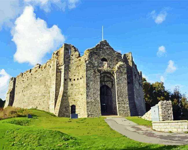 Oystermouth Castle Swansea Painting By Numberss.png