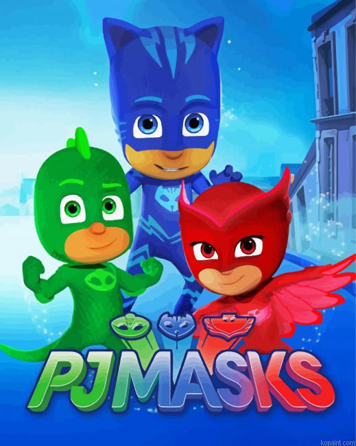 PJ Masks Poster Paint By Numbers