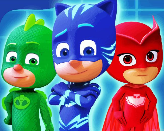 Pj Masks Superheroes Painting By Numberss.png