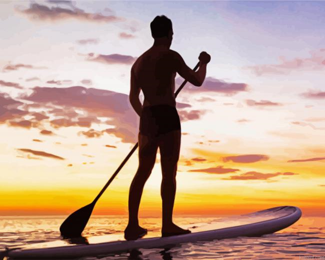 Paddle Boarding Paint By Numbers