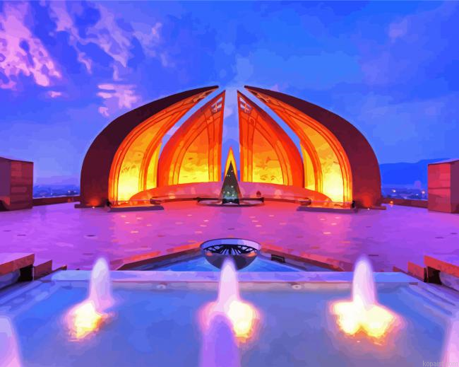 Pakistan Monument Museum Islamabad Painting By Numberss.png
