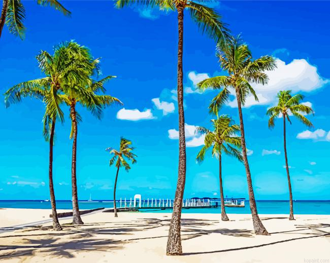 Palm Trees In Honolulu Beach Painting By Numberss.png