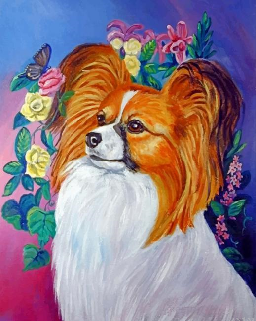 Papillon Dog Painting By Numberss.png