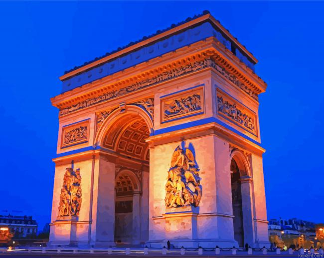 Paris Arc De Triomphe Painting By Numberss.png