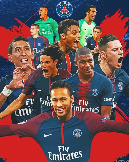 Paris Saint German Players Painting By Numberss.png