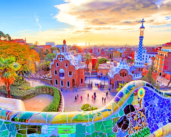 Park Guell Barcelona New Painting By Numberss.png