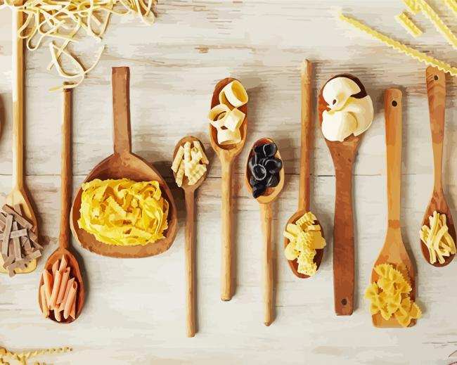 Pasta Spoons Painting By Numberss.png