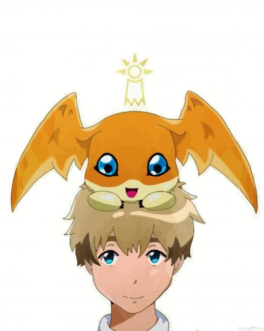 Patamon Digimon Anime Painting By Numberss.png
