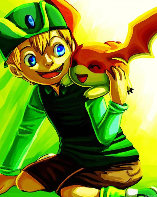 Patamon Digimon Art Painting By Numberss.png
