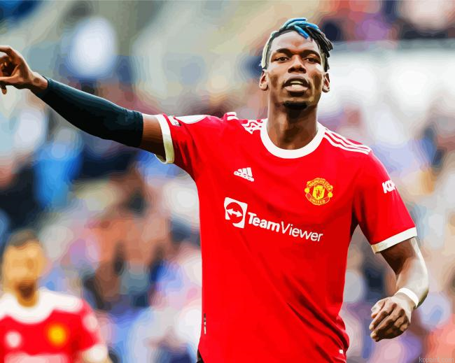 Paul Pogba Footballer Painting By Numberss.png
