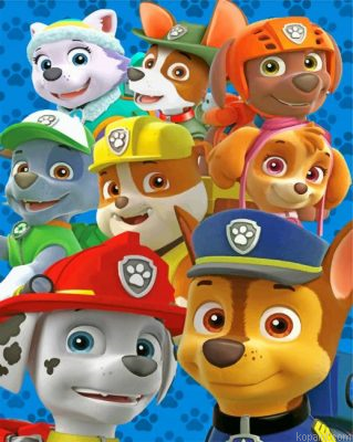 Paw Patrol Cartoon Painting By Numberss.png