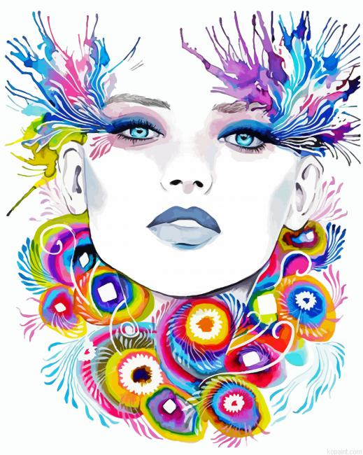 Peacock Lady Painting By Numberss.png
