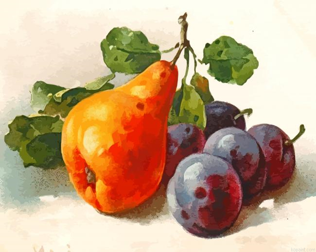 Pears Fruit Painting By Numberss.png