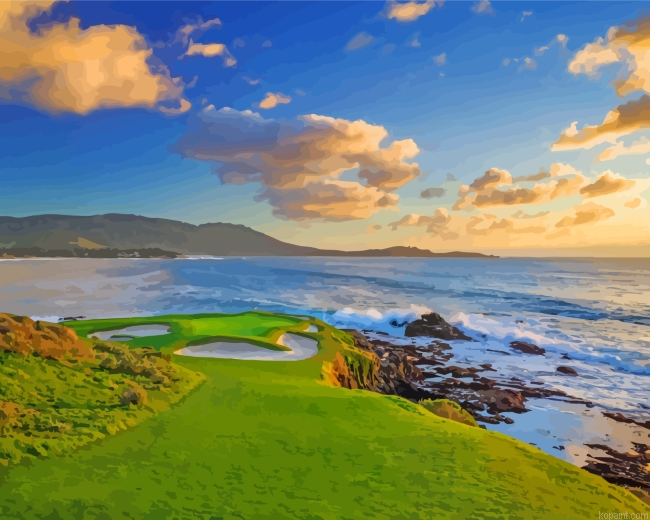 Pebble Beach In California Painting By Numberss.png