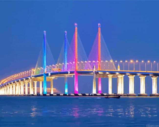 Penang Bridge Malaysia Painting By Numberss.png