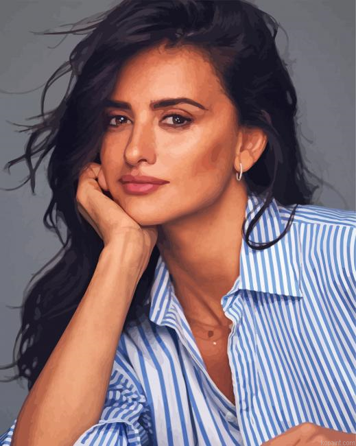 Penelope Cruz Spanish Actress Painting By Numberss.png