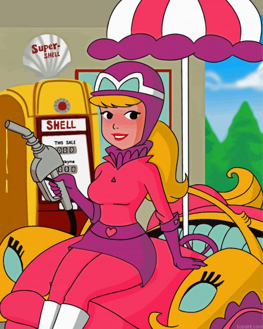 Penelope Pitstop Hanna Barbera Animation Paint By Numbers