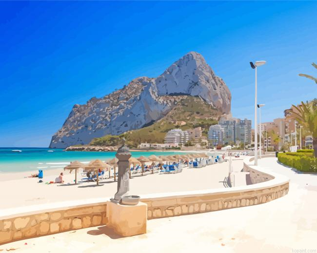 Penon De Ifach In Calpe Painting By Numberss.png