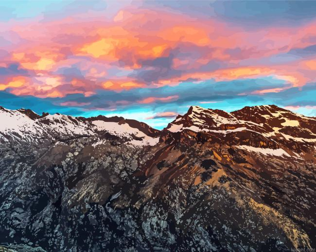 Peru Nevado Pisco Mountain Painting By Numberss.png