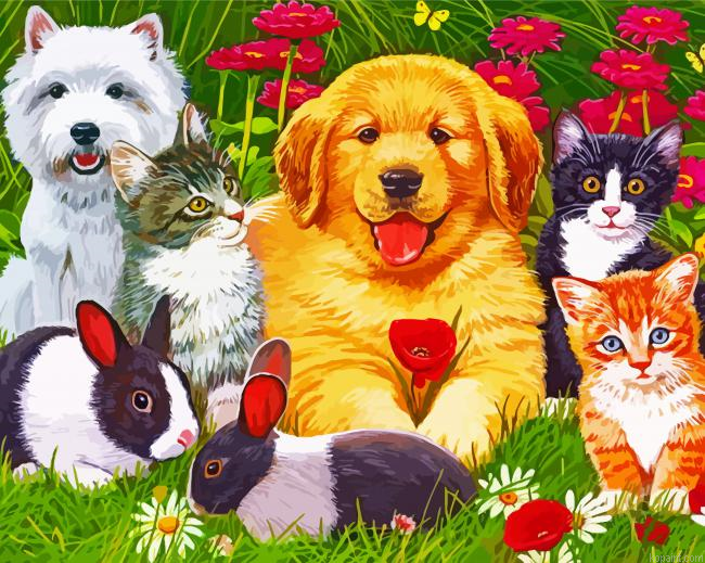 Pet Friends Painting By Numberss.png