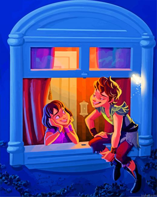 Peter Pan Wendy Art Painting By Numberss.png