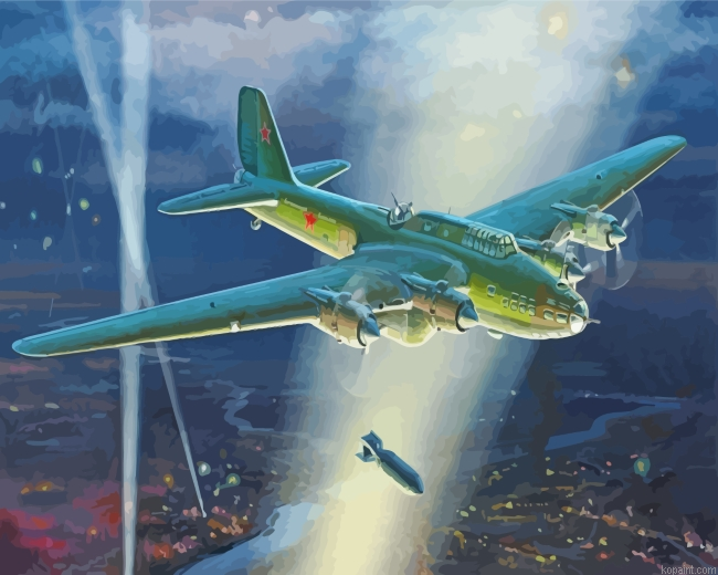 Petlyakov Pe 8 Bomber Heavy Bomber Painting By Numberss.png