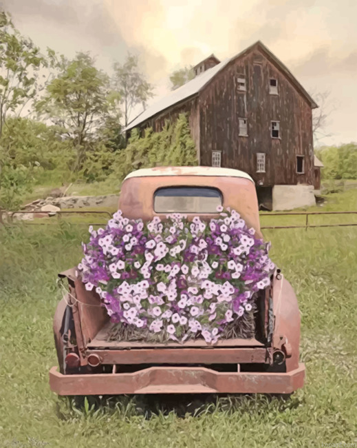 Petunia Truck Painting By Numberss.png