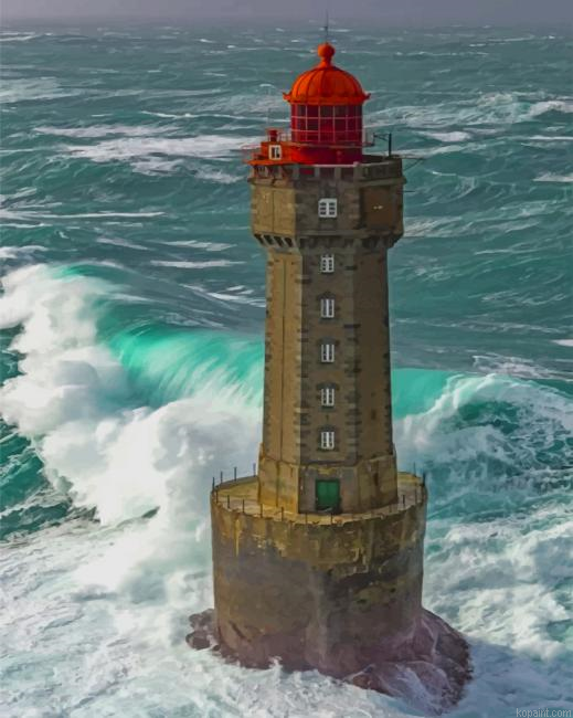 Phare De La Jument Lighthouse France Paint By Numbers