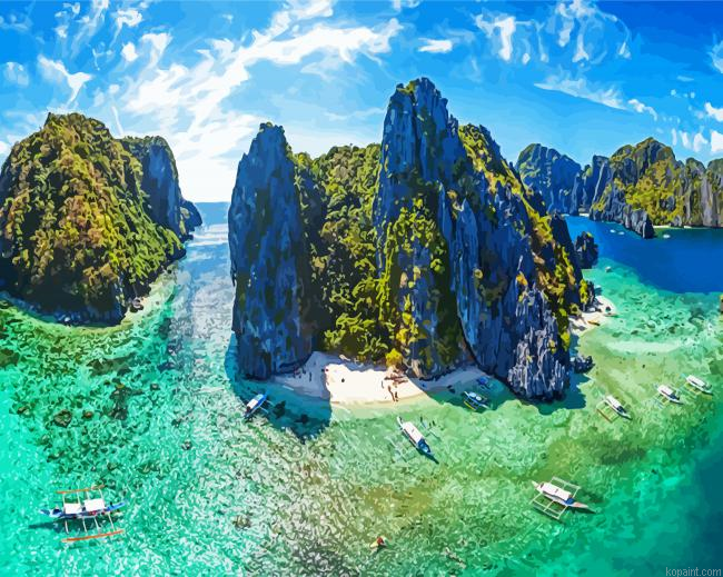 Philippines Palawan Tropical Island Painting By Numberss.png