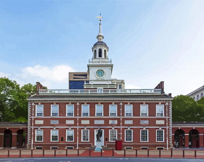Philly Independence Hall Painting By Numberss.png