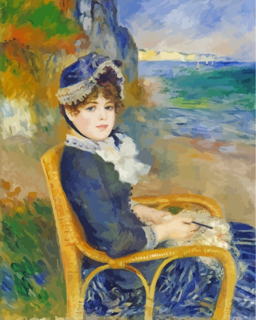 Pierre Auguste Renoir By The Seashore Painting By Numberss.png