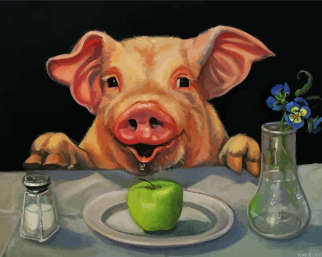 Pig Getting Ready To Eat Painting By Numberss.png