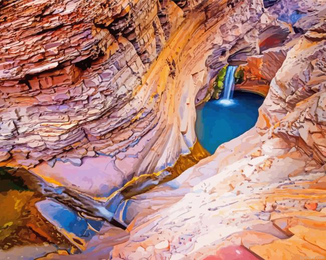 Pilbara Karijini Hamersley Gorge Paint By Numbers