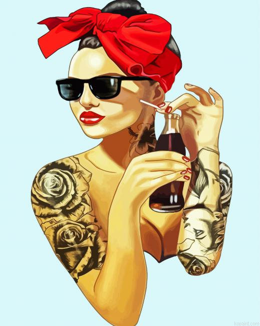 Pin Up Girl Paint By Numbers
