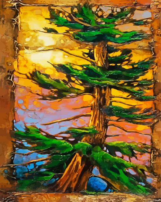 Pine Tree Painting By Numberss.png