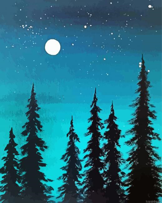 Pine Trees Painting By Numberss.png