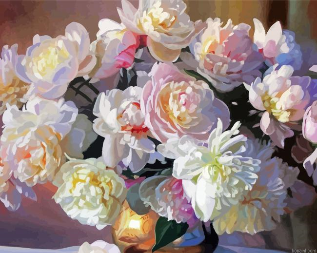 Pink And White Peony Flowers Painting By Numberss.png