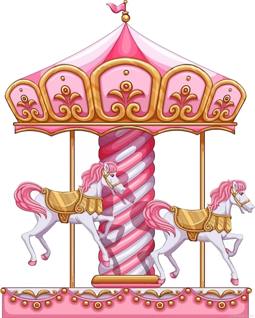 Pink Carousel Horse Painting By Numberss.png