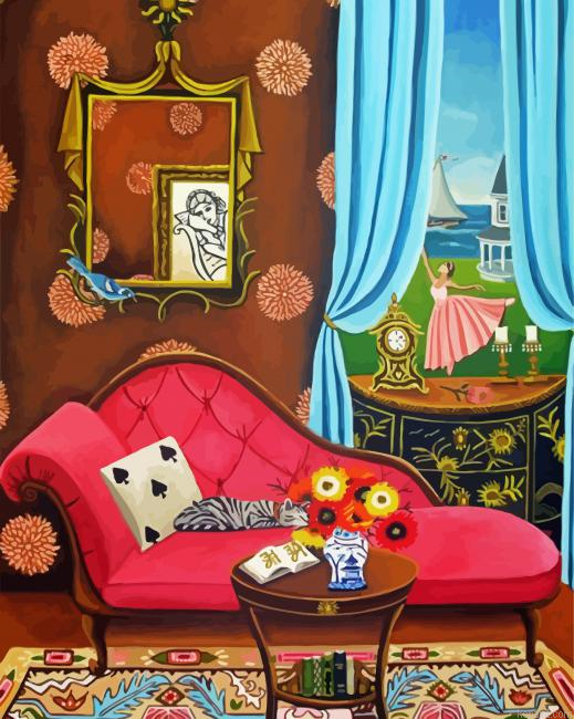 Pink Couch Paint By Numbers