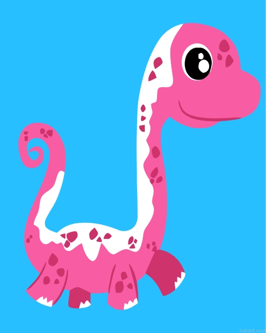 Pink Dinosaur Painting By Numberss.png