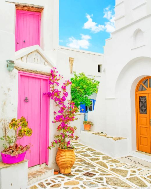 Pink Door Greece New Painting By Numberss.png