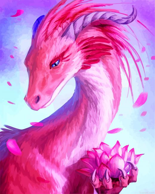 Pink Dragon Painting By Numberss.png